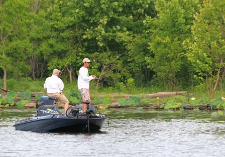 Mike Hawks and his co-angler made their way to the back of a small cut, hoping to find less pressured fish.