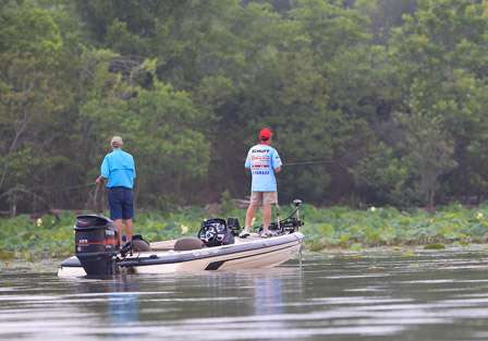 Craig Schuff has concentrated and caught most of his fish within eyesight of the launch at the Red River Marina.