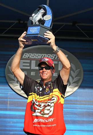 With a win in the Bluegrass Brawl, Kevin VanDam has his second victory of 2008, his fourth in the 3-year history of the Elite Series and the 14th tour-level triumph of his illustrious career.