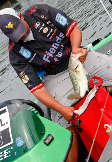 Jeremy Starks had a tougher day Thursday, but still managed to put this good fish in the boat on Kentucky Lake.