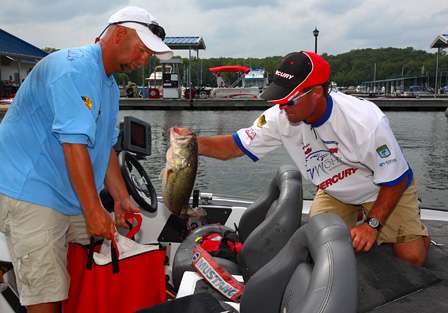 Terry Butcher will fish the final day on Kentucky Lake, and is in 57 pounds, 3 ounces.