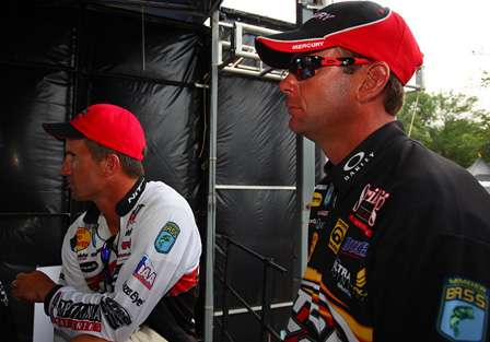 Edwin Evers and Kevin VanDam were two of the first anglers to weigh in on Day Three. 
