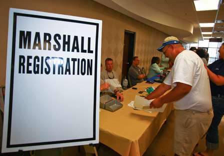 Marshals began to arrive early for registration. 
