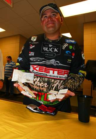 Bill Lowen has acquired quite the collection of fishing licenses near the end of the Elite Series regular season. 