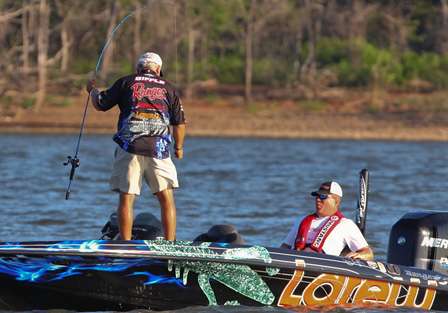 Biffle drops a good fish into the bottom of the boat. 