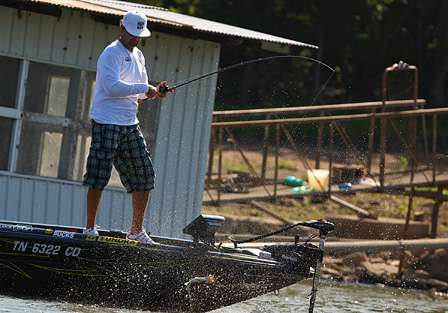 This fish won't help Swindle; the minimum length requirement for bass on Fort Gibson Lake is 14-inches. 