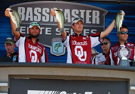 Chip PorchÃ© and Mark Johnson from Oklahoma University brought in 15 pounds, 2 ounces Saturday.