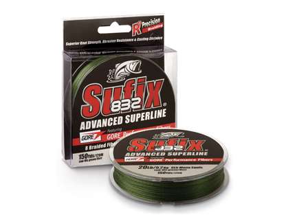 <b>Sufix 832 Advanced Superline</b><br>Sufix has brought Gore-Tex technology to fishing line. Its new 832 has Gore fiber within the eight-fiber line. The Gore fiber keeps water from penetrating the line, which equates to a stronger, longer-lasting line.