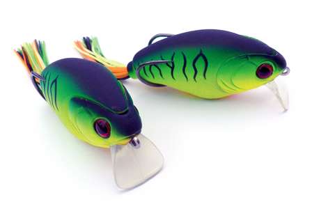 <b>Molix Supernato</b><br>The Supernato is a subsurface lure that takes design cues from both a soft frog and a wakebait. The lip provides a wobbling action that keep the legs in motion and the bait just below the surface.