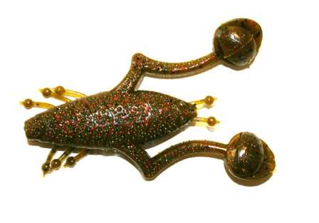 <b>Black Dog Bait Co. Mr. Flippy Top</b><br>Mr. Flippy Top is a cockroach-looking flipping bait with ball-tipped pincers that undulate when moved through the water column. This creature bait could also serve as a jig trailer, among other things.