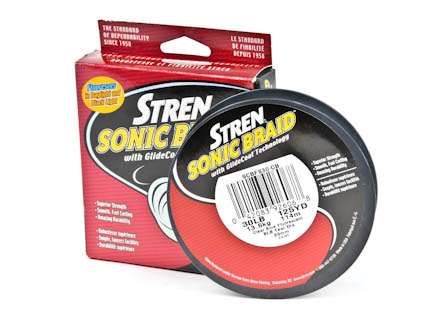 <b>Stren Sonic Braid</b><br>Sonic Braid is made to be the smoothest-casting braid on the market. It is treated with Stren's GlideCoat technology that runs effortlessly through guides.