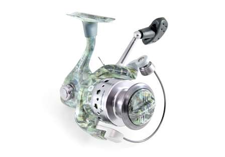 <b>Ardent S2500 Fishouflage Reel</b><br>This spinning reel is wrapped with a Walleyeflage finish, featuring a total titanium protection system. A 5:1 gear ratio and seven ball bearings round out the perks.