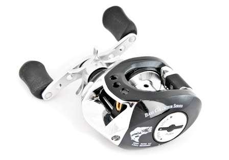 <b>Tica Bass Classic</b><br>This baitcaster features five ball bearings and has a 6.2:1 gear ratio. Chrome cosmetics and a leaping largemouth etched on the side plate enhance its attractiveness.