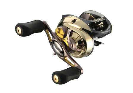 <b>Pinnacle Optimus XLT</b><br>Designed with help from Elite Series pro staffers, the Optimus XLT features a rigid X-Bone metal frame and gold-titanium side covers and 11 ball bearings. The high-end baitcaster has a 7.3:1 retrieve.