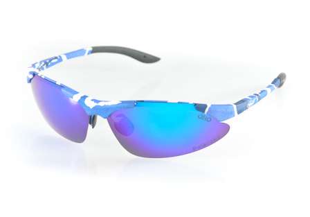 <b>Old Harbor Outfitters Water Camo Blacktips</b><br>You've seen camo, but have you seen water camo? High-grade aluminum, polycarbonate lenses that come in mirror blue set these shades apart.
