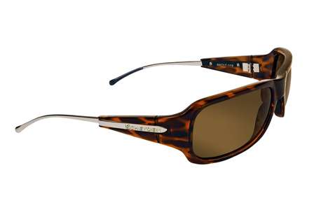 <b>Scheyden Precision Revelry</b><br>The Revelry features a frame that is a cedar-rolled composite with flexible NiAg temples. These unisex shades are available in tortoise shell or gloss black. The lenses are hydrophobic and polarized.