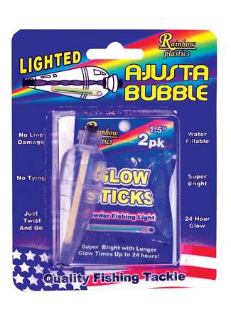 <b>Rainbow Plastics A-Just-A Bubble bobbers </b><br/>Rainbow Plastics introduces three new bobber designs. The A-Just-A Bubble, the Round A-Just-Bubble and the Lighted A-Just-A Bubble. These bobbers allow the angler to change leader lengths easily.
