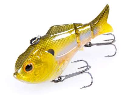 <b>Reaction Strike Rattlin' Revo</b><br>This is a swimbait and lipless crankbait all wrapped up in one. It has the sound of a lipless crankbait, but the realistic swimming action of a double-jointed lure.
