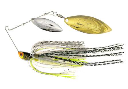 <b>Stanley Jigs Vibra Wedge</b><br>This spinnerbait has an elongated skirt for added action. The blades thump and pulse thanks to a ball bearing swivel.
