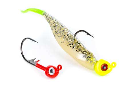 <b>Top Brass Super Spike Jighead</b><br>Two oversized barbs just behind the Super Spike's head hold any plastic lure in place. Designed for inshore saltwater use, they're also great for rigging on smaller swimbaits. Sizes range from 1/8 to 1/4 ounce.