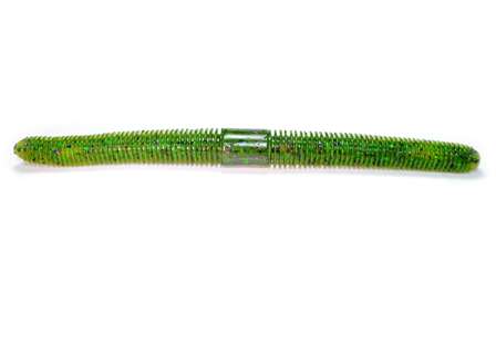 <b>Ultimate Bucket Mouth baits Tally Stick</b><br>The Tally Stick is a ribbed, soft stickbait that is ideal for wacky rigging or weightless fishing. It's six inches long, salt impregnated and is available in seven colors. 
