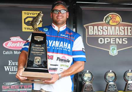 Dave Wolak takes home the title of Champion of the Bass Pro Shops BASSmaster Northern Open Number One.