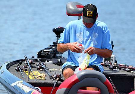 Lunchtime for Kevin VanDam.