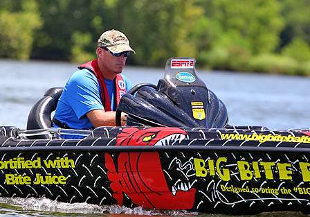 Russ Lane has won a number of events on the river, but with the 9 a.m. launch his morning bites are out of the mix.