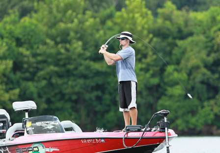 Elite series pro John Crews will start the first day on the Alabama River in 10th position and looks to move up the board.