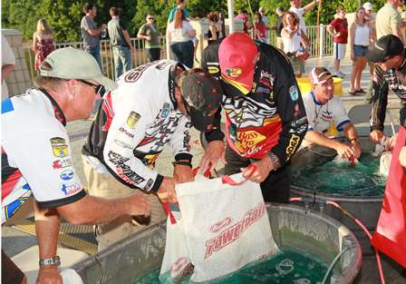 Curiosity was getting the best of everyone back stage as more anglers weighed in.