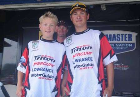 Wisconsin youngsters Josh Lee (left) and Harry Marsh III won the two age groups of the Junior Bassmasters Northern Divisional.