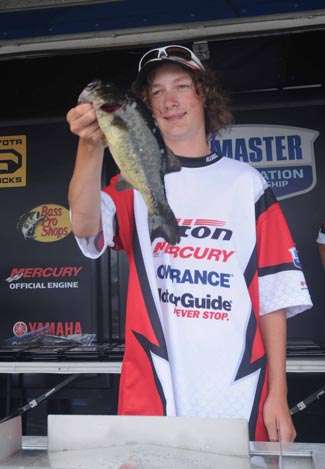 Illinois' Lucas French managed to catch a keeper despite tough fishing conditions.