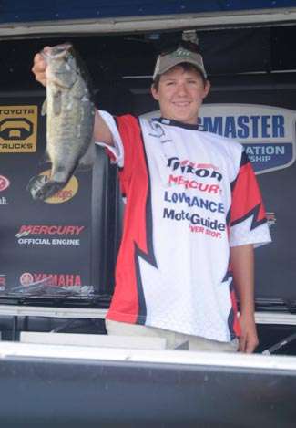 Ohio's Daryl Eckert with his 3-pound, 1-ounce largemouth.