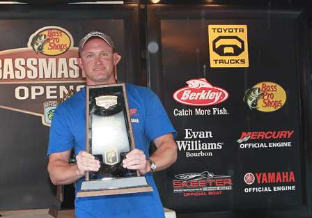 Kenneth Taylor grabbed the co-angler hot seat early and never let go. He was so nervous he couldn't even sit in the chair. He takes home the hardware and a brand new Triton Boat.