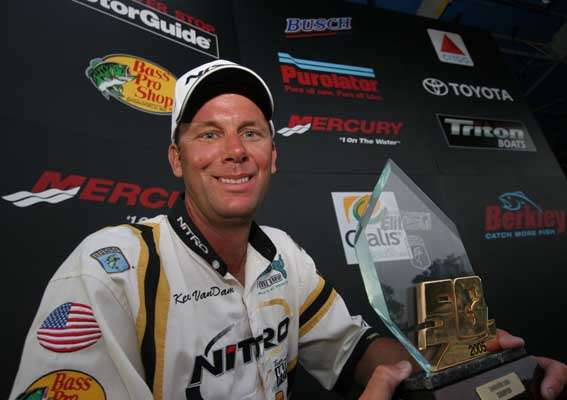 12. In 2005, KVD won three B.A.S.S. events in a row â including the Bassmaster Classic. The only other angler ever to win three in a row was Roland Martin.