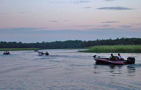 Anglers head up the Nanticoke River.