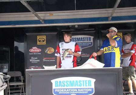 West Virginia's Henry Schomaker won in the 11-14 age group on Friday's competition for Junior anglers.