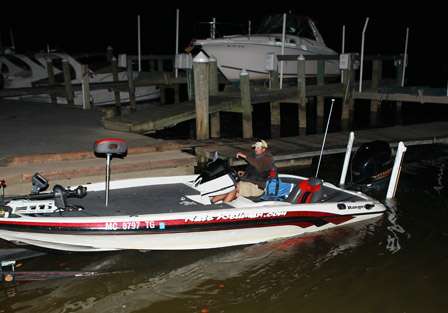 Leader Nate Wellman is one of the first to launch on the final day of competition of the Bass Pro Shops Bassmaster Northern Open on the Upper Chesapeake Bay.