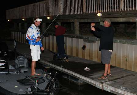 A lot of anglers were talking gear and tactics as they wait for the official launch time.