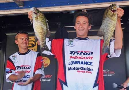Rhode Island's Chris Catucci won the 11-14 age division of the Junior Bassmasters Eastern Divisional with two bass weighing 6-4.