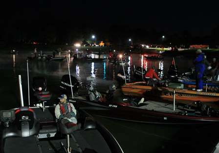 The docks, as well as the cove at the Earle May Boat Basin, begin to fill early on Day One.