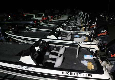 Each competitor will have the exact same equipment on board their identical Skeeter/Yamaha bass boats.