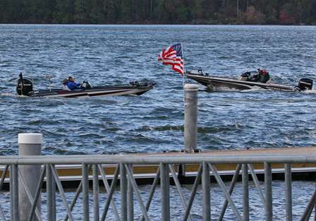 Boats begin checking in on Day Two of the Toyota Tundra Bassmaster Weekend Series National Championship.