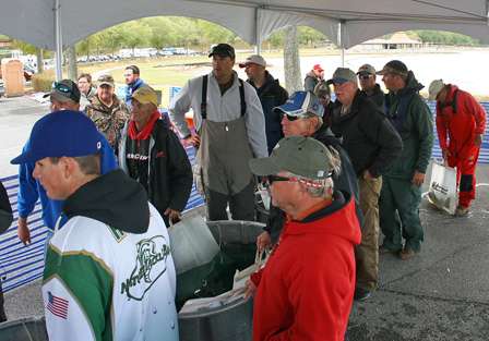 The holding tanks are full again on Thursday as anglers wait for the weigh-in to begin.