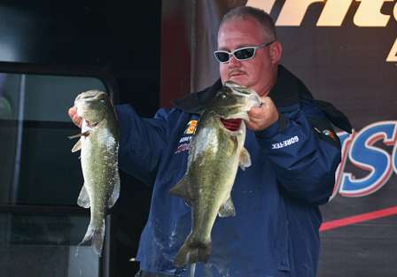 Dennis McGouirky brought in three fish that weighed 15.75 pounds to take the lead on Day Two.