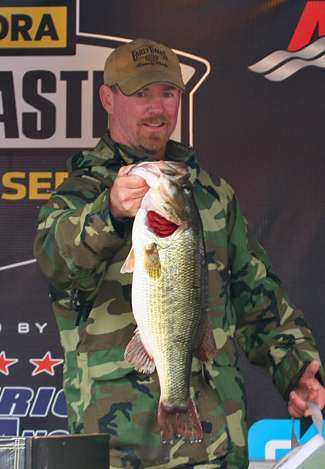 The non-boaters were bringing in big fish on Thursday, including this 8.05-pounder caught by Ronnie Stiek in 29th place.