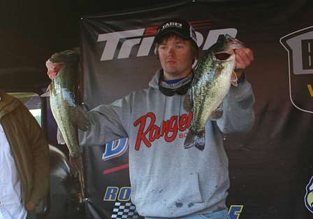 Danny Jones ended the tournament in ninth place with 56.65 pounds.