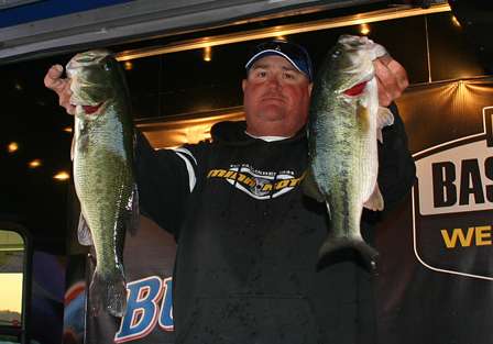 Ryan McMurtury weighed in and took the lead with one angler left to take the stage.