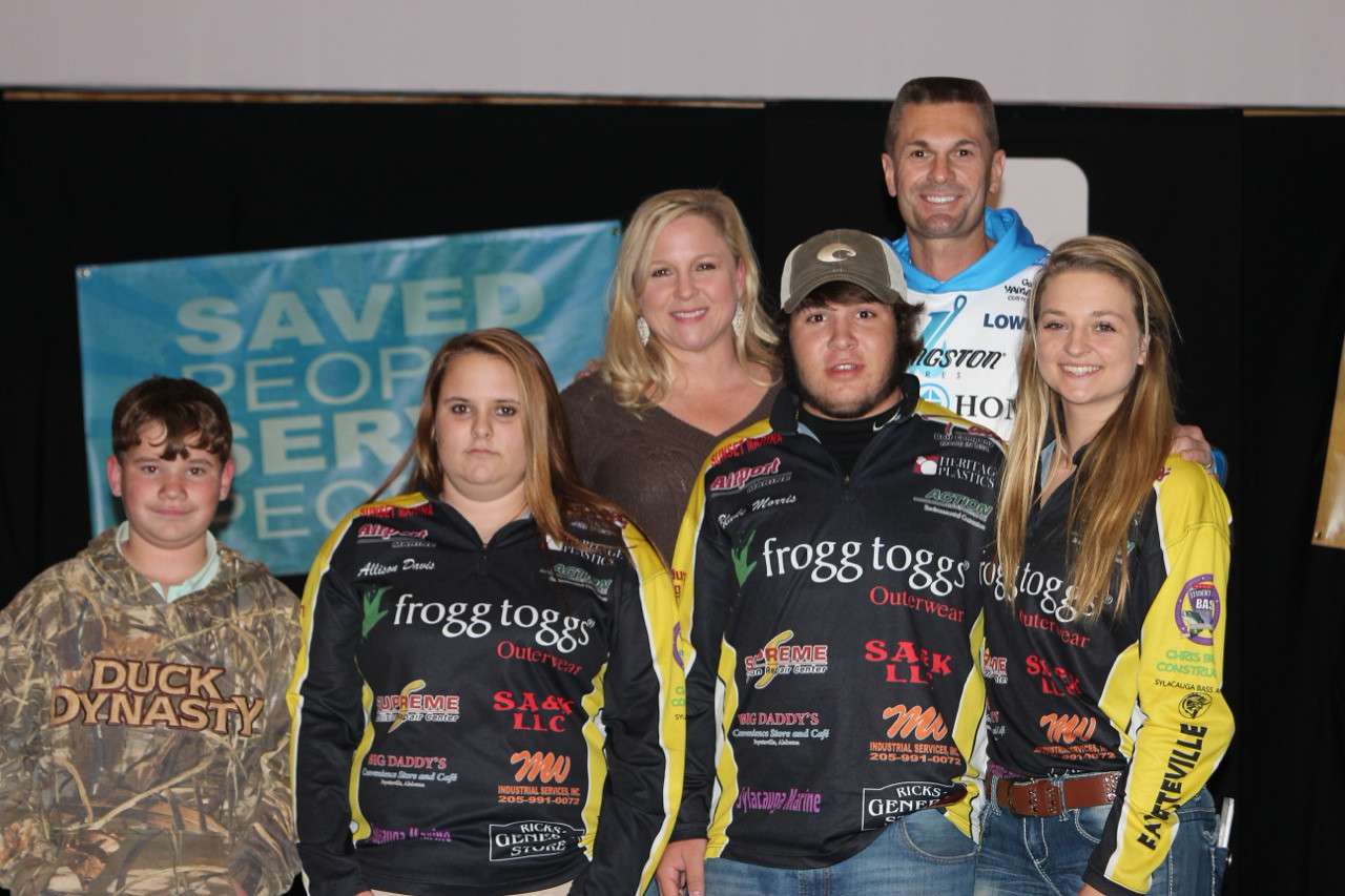 Randy with Fayetteville High School anglers.
