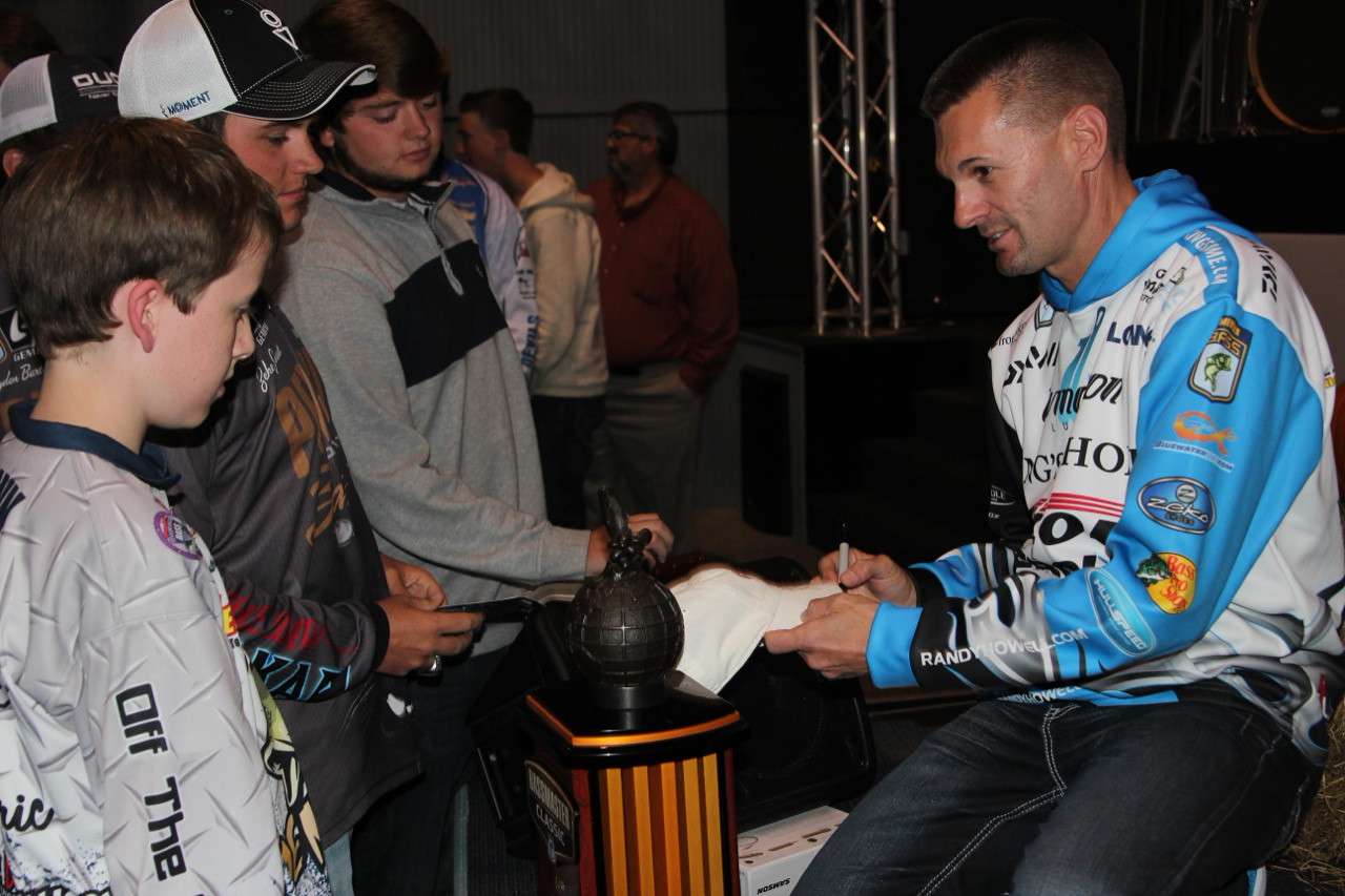 All in all Randy spent an hour signing autographs, answering questions, and posing for photos with the next generation of B.A.S.S. anglers.